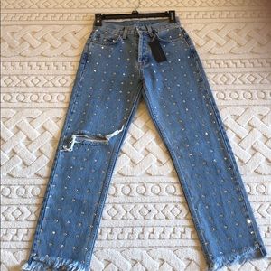 Carmar denim rhinestone jeans!